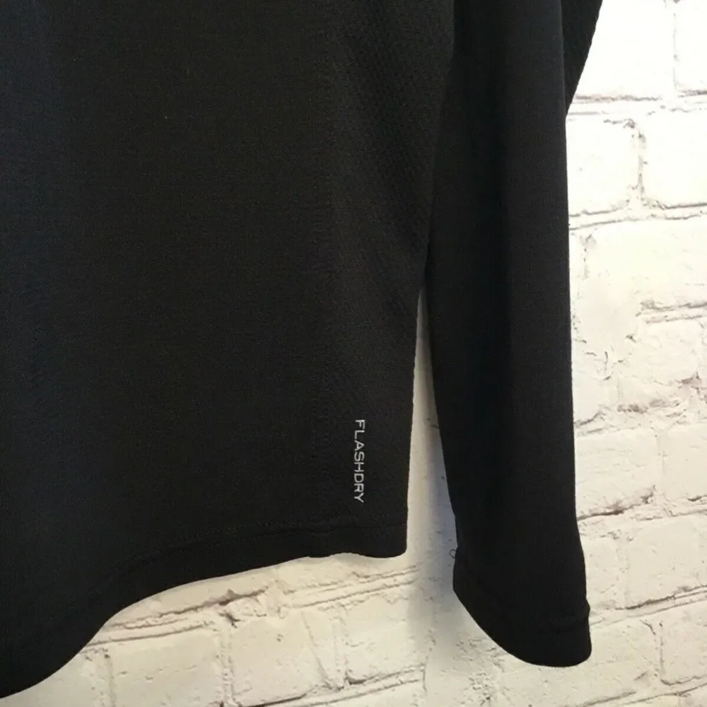 The North Face Men's Black Long Sleeve Half Zip Pocket Thumb Holes Sweatshirt XL